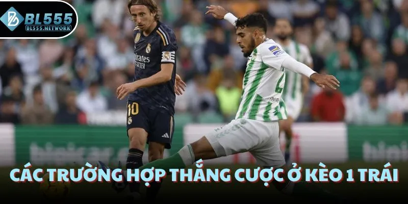 Các trường hợp thắng cược ở kèo 1 trái
