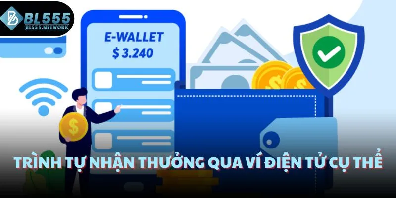 Trình tự nhận thưởng qua ví điện tử cụ thể